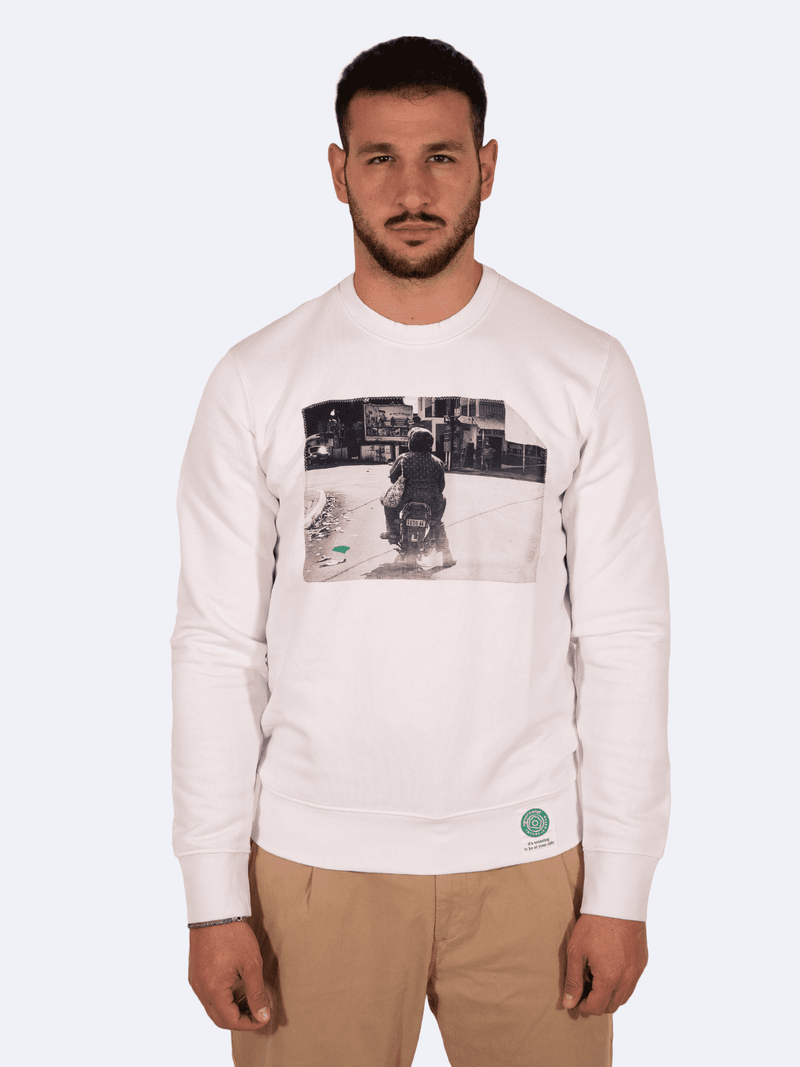 ICON BIKER DARK kHAKI GUY SWEATSHIRT