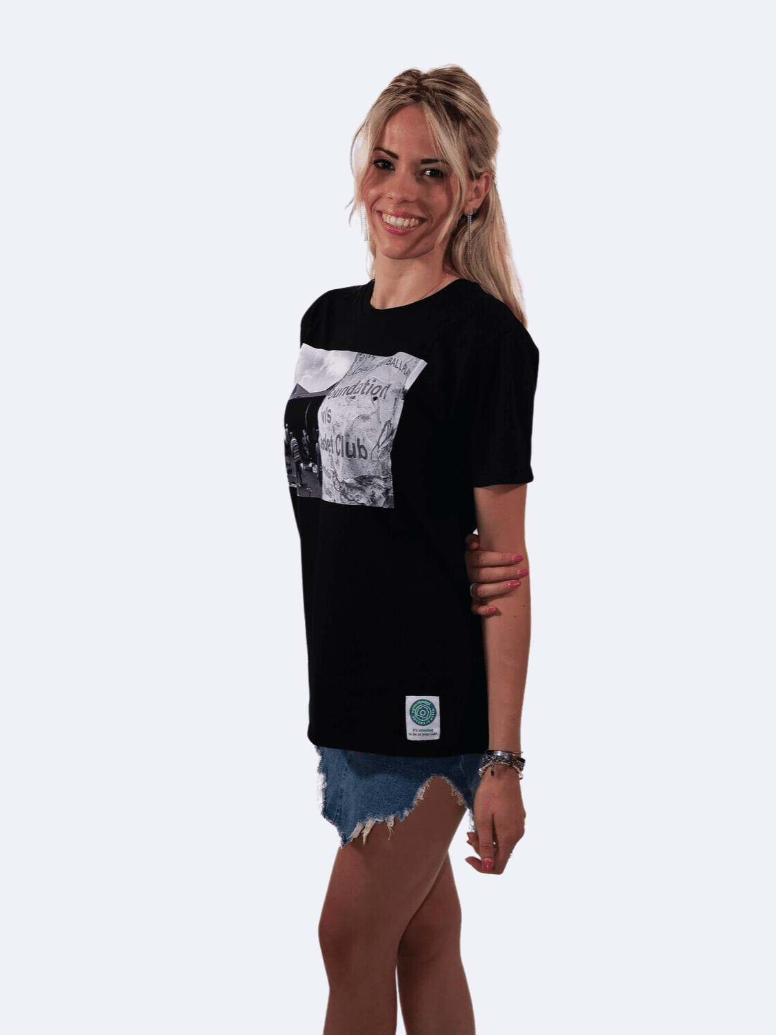 ICON FOOTBALL BLACK LADY T-SHIRT